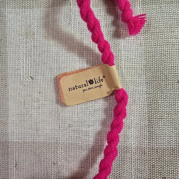 Natural Life Large Hanging Pompom Magenta Pink & Orange Colors - Picture 5 of 6